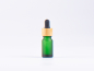Preview: Grünglasflasche 10ml, mit Pipette Bambus